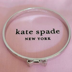 Kate Spade Bow Sterling Silver Bracelet, Small Wrist Size, Nice Used Condition